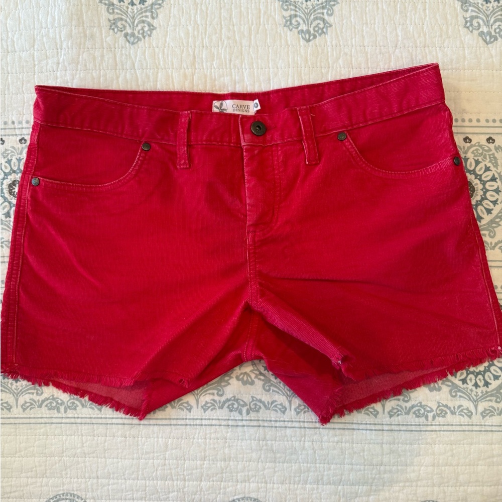 Carve Oahu Shorts 4” inseam Bright Red